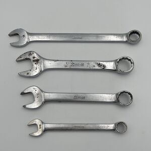 Vintage Snap On USA OEX Combination Wrench 4 Piece Lot Set - 7/16, 5/8, 3/4, 14